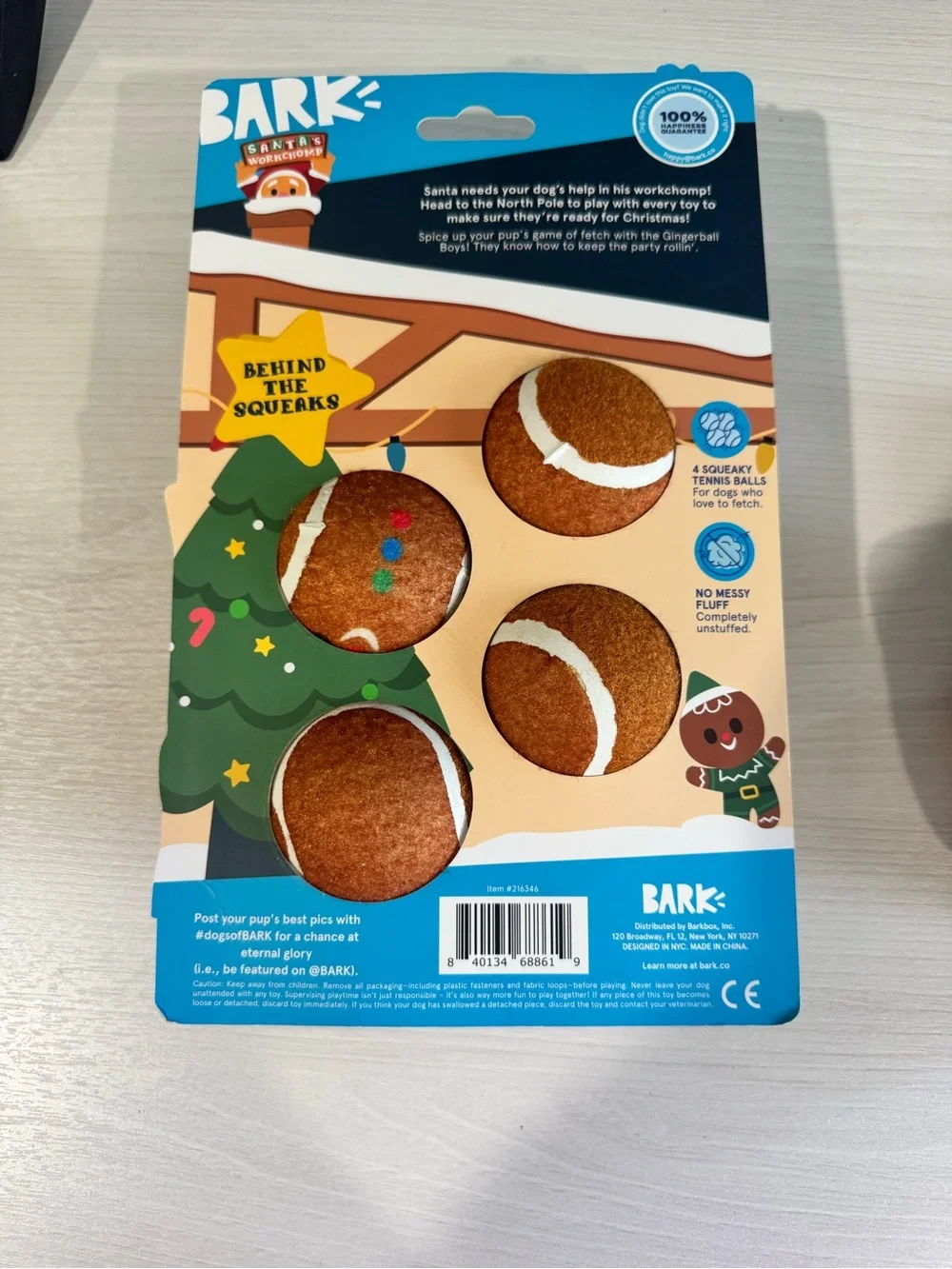 BARK Holiday Plush Toy Set - Brown, White, Blue, Red, Green